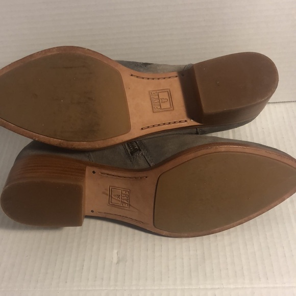 Frye Ray Belted Gray Suede Bootie EUC women’s size 9 - Picture 7 of 7
